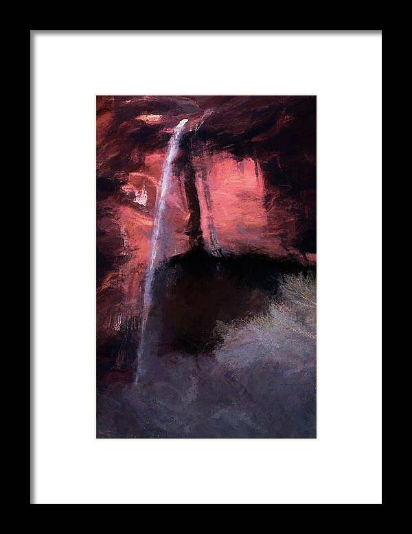 Zion Framed Print featuring the photograph Weeping Rock Abstract by Wayne King