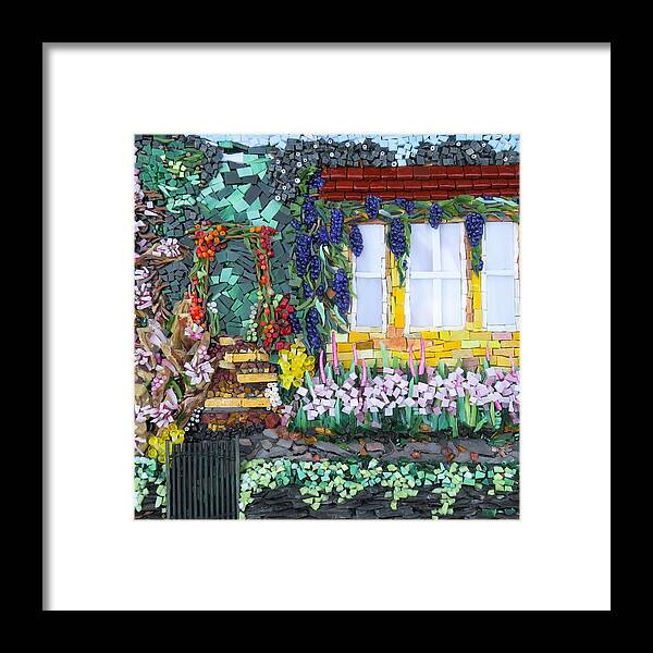 Mosaic Framed Print featuring the photograph Welcome in my garden by Adriana Zoon