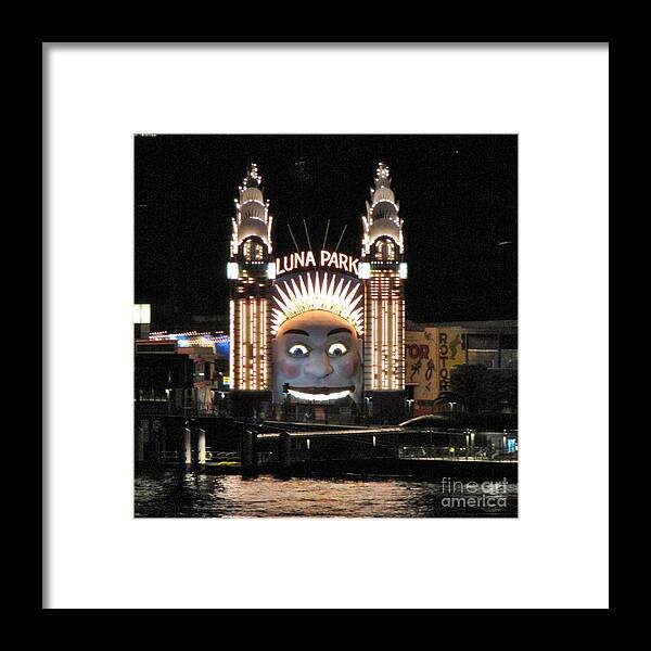 Amusement Park Framed Print featuring the photograph Welcome To Luna Park - Sydney by World Reflections By Sharon