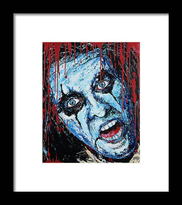 Alice Cooper Framed Print featuring the painting Welcome to my nightmare by Steve Follman
