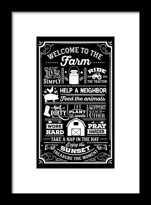 Family Framed Print featuring the digital art Welcome To The Farm by Sambel Pedes