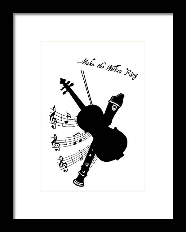 Violin Framed Print featuring the mixed media Welkin Ring by Moira Law
