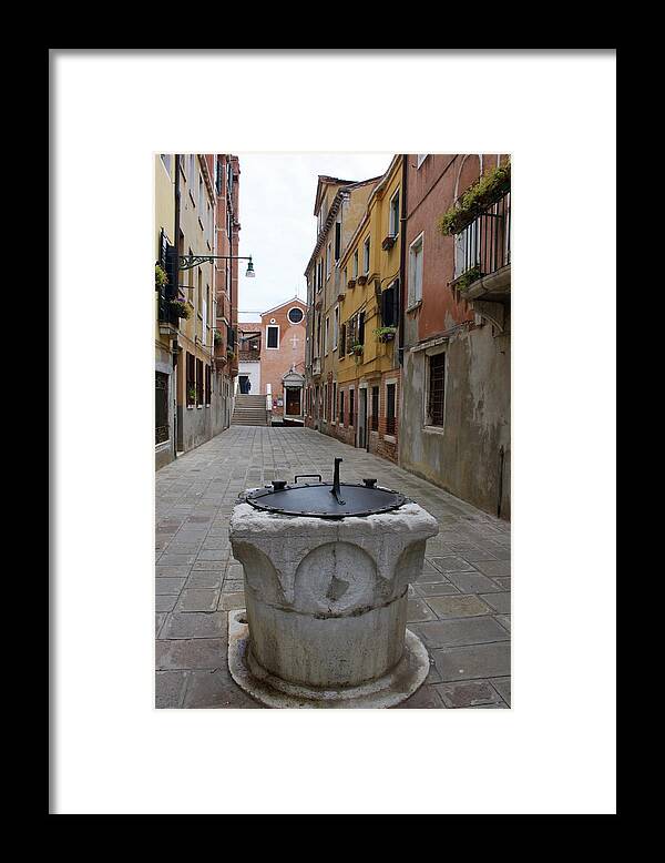 Well Framed Print featuring the photograph Well in Venice by Yvonne M Smith