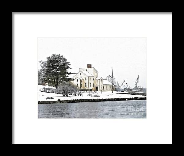 Black And White Framed Print featuring the photograph Wentworth-Coolidge Mansion #2 by Marcia Lee Jones