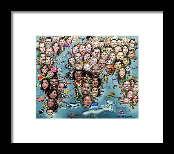 World Framed Print featuring the digital art We're All In This Together by Kevin Middleton