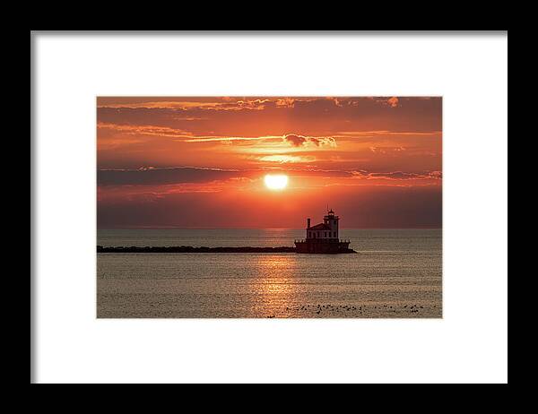 Lake Ontario Framed Print featuring the photograph West Pierhead Sunset by Rod Best