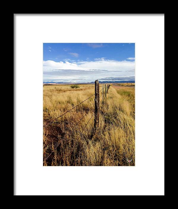 Oldwest Framed Print featuring the photograph West Texas Fenceline by Pam Rendall
