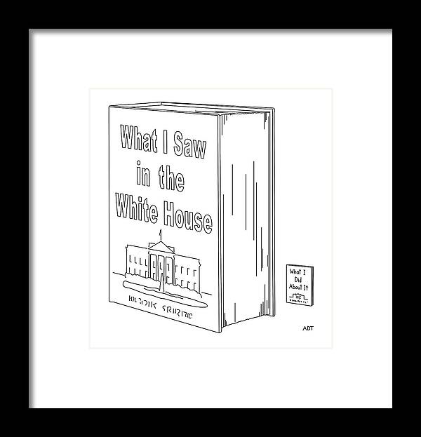 Captionless Framed Print featuring the drawing What I Saw by Adam Douglas Thompson