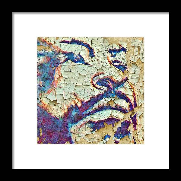  Framed Print featuring the mixed media What's going on by Angie ONeal