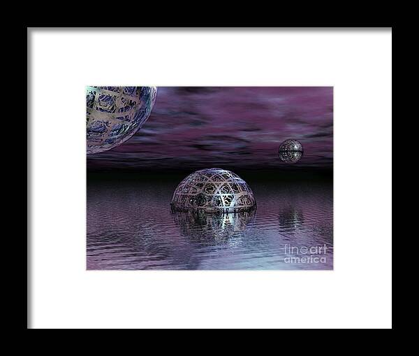 Metal Framed Print featuring the digital art When Metal Floats by Phil Perkins