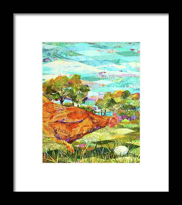 Chicken Framed Print featuring the mixed media Which Came First by Patricia Henderson