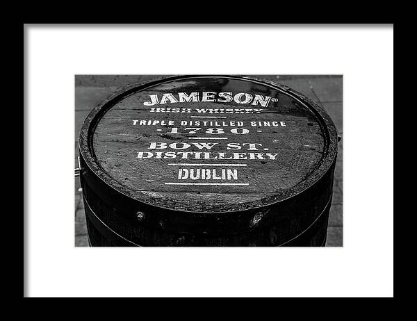 Jameson Framed Print featuring the photograph Whiskey Barrel Dublin - Jameson by Georgia Clare