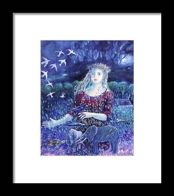 Extinction Framed Print featuring the painting Whispers from the Future by Trudi Doyle