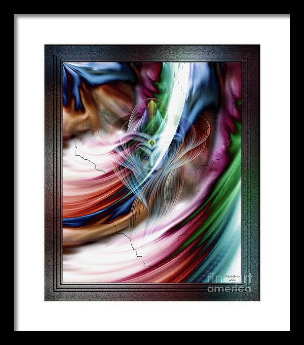 Dreams Framed Print featuring the digital art Whispers In A Dreams Of Beauty Abstract Portrait Art by Rolando Burbon