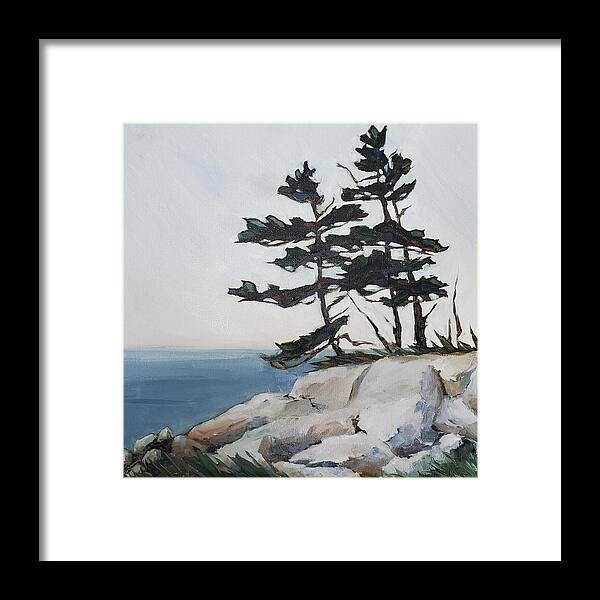 Landscape Framed Print featuring the painting Whispers by Sheila Romard