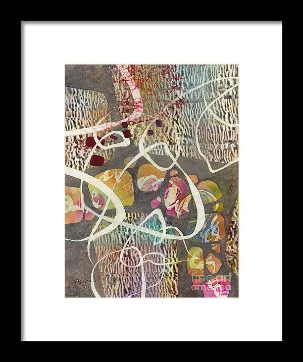 Abstract Framed Print featuring the painting White Passage 2 by Hailey E Herrera