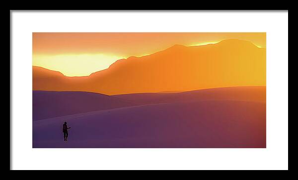 Sunset Framed Print featuring the photograph White Sands Sunset by Tommy Farnsworth