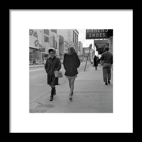 Atlanta Framed Print featuring the photograph Whitehall Street, Atlanta 1973 by John Simmons