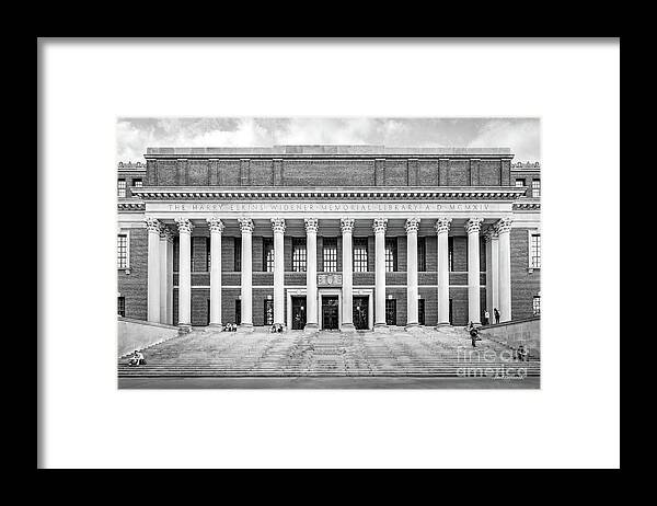 Harvard Framed Print featuring the photograph Widener Library at Harvard University by University Icons