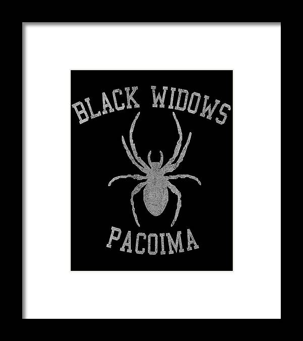 Funny Framed Print featuring the digital art Widows Pacoima by Flippin Sweet Gear