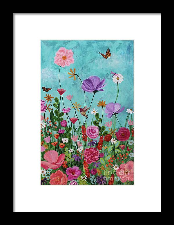 Hummingbird Framed Print featuring the painting Wild and Wondrous by Ashley Lane