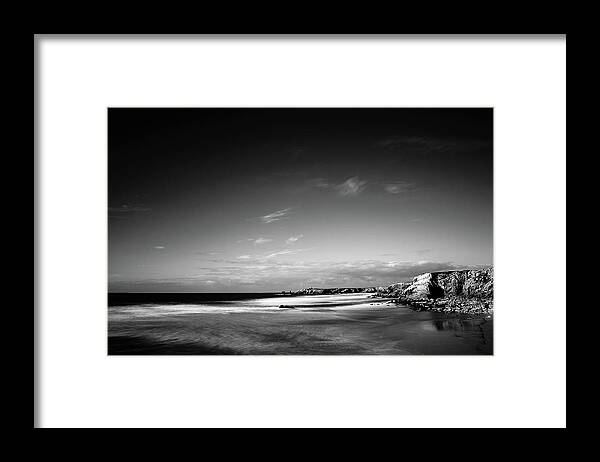 Wildcoast Framed Print featuring the photograph Wild Coast of the Quiberon Peninsula infrared by Frederic Bourrigaud