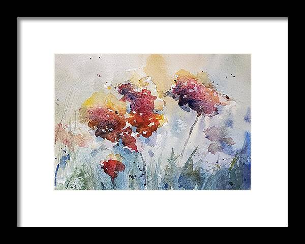 Floral Framed Print featuring the painting Wild Flowers by Sheila Romard
