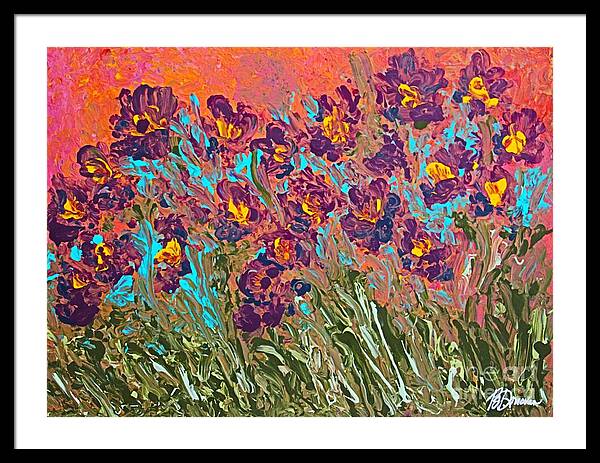 Van Gogh Framed Print featuring the painting Wild Iris Van Gogh Style by Barbara Donovan