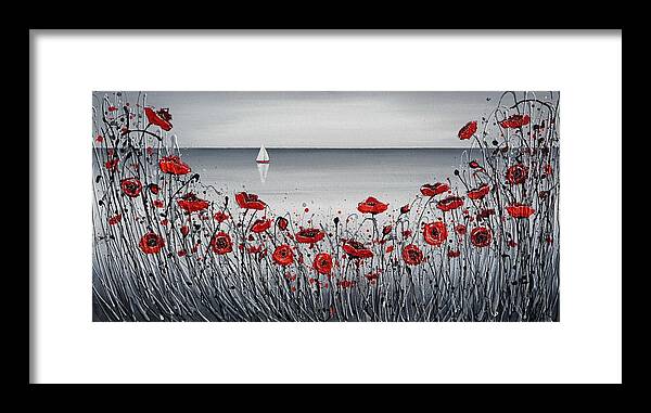 Redpoppies Framed Print featuring the painting Wild Wanderlust Days by Amanda Dagg