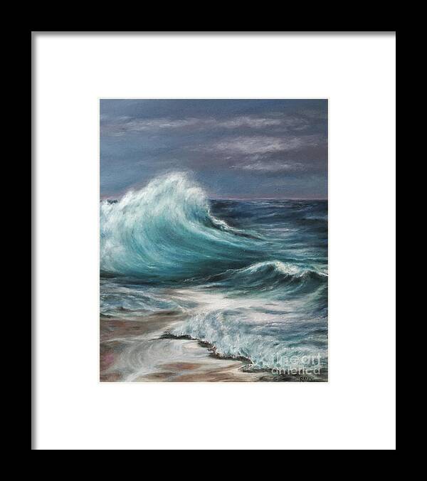 Waves Framed Print featuring the painting Wild Waves by Rose Mary Gates