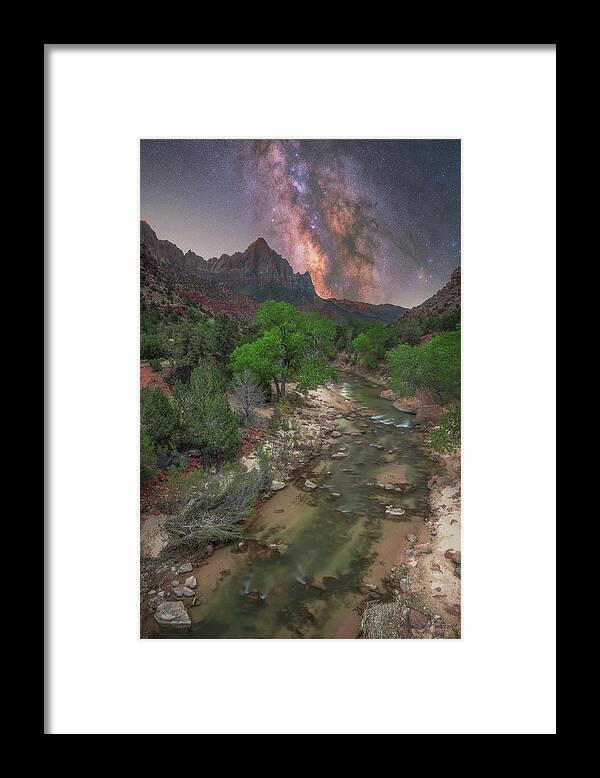 Zion Framed Print featuring the photograph Wild Zion Nights by Darren White