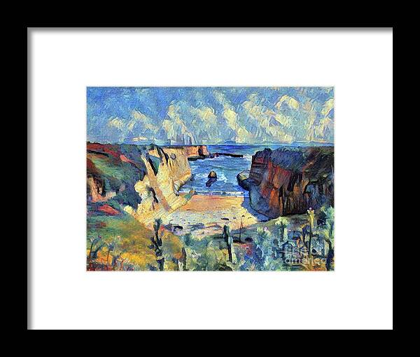 Beach Framed Print featuring the painting Wilder Ranch Trail by Denise Deiloh