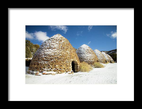 Abandoned Framed Print featuring the photograph Wildrose Charcoal Kilns by Mike Lee