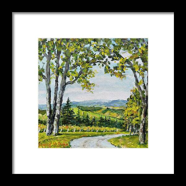 Vineyards Framed Print featuring the painting Willamette Valley Wine Country by Ingrid Dohm