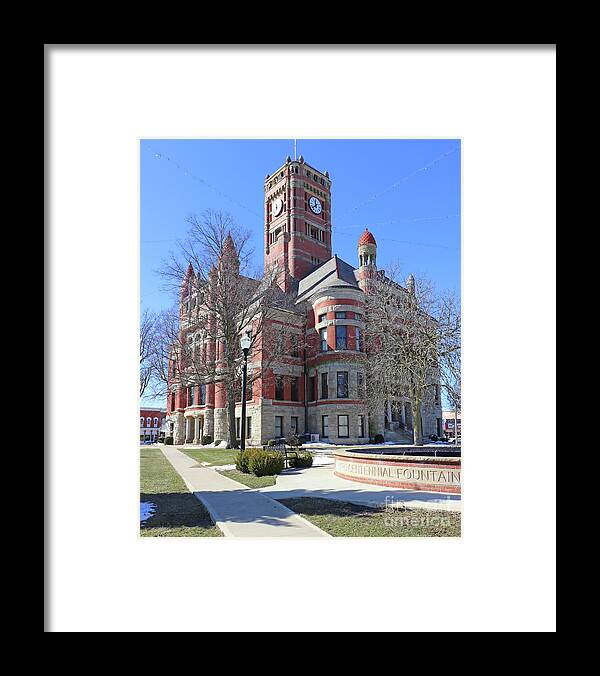 Williams Framed Print featuring the photograph Williams County Courthouse Bryan Ohio 0125 by Jack Schultz