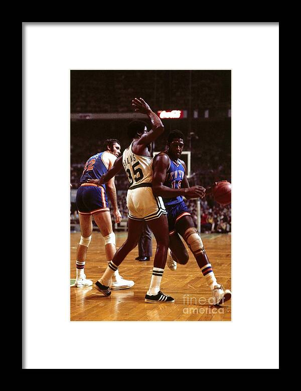 Willis Reed Framed Print featuring the photograph Willis Reed and Paul Silas by Dick Raphael
