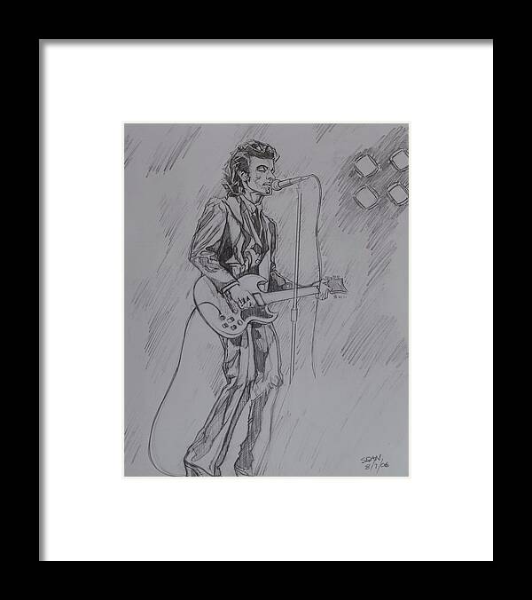 Pencil Framed Print featuring the drawing Willy DeVille - Steady Drivin' Man by Sean Connolly