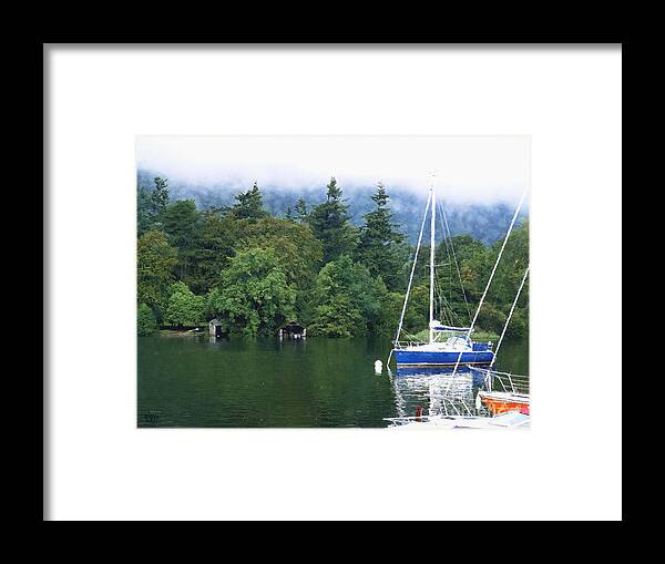 Lake Windermere Framed Print featuring the photograph Windermere Mooring by Brian Watt