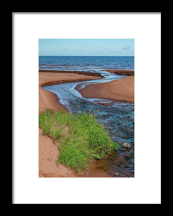 Prince Edward Island Framed Print featuring the photograph Winding Out To Sea by Marcy Wielfaert