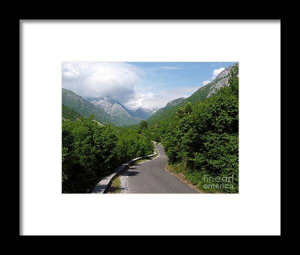 Theth Framed Print featuring the photograph Winding Road to Theth - Albania by Phil Banks