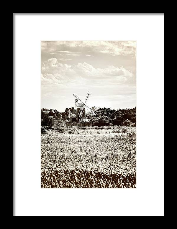 Cley Framed Print featuring the photograph Windmill at village of Cley Next The Sea, England by David Lyons
