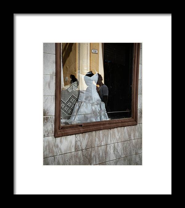 Cuba Framed Print featuring the photograph Window and Reflections by M Kathleen Warren