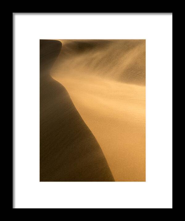 Sand Dune Framed Print featuring the photograph Windy Sand Dune by Peter Boehringer