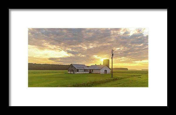North Carolina Framed Print featuring the photograph Winfall Sunrise by Donna Twiford