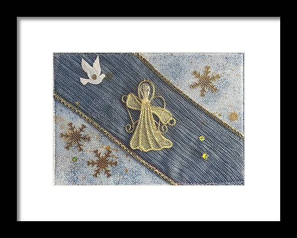 Wings Framed Print featuring the mixed media Wings by Vivian Aumond