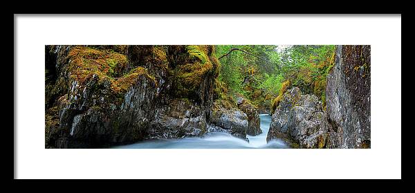 �waterfall Framed Print featuring the photograph Winner Creek Gorge's Eternal Flow by Kyle Lavey