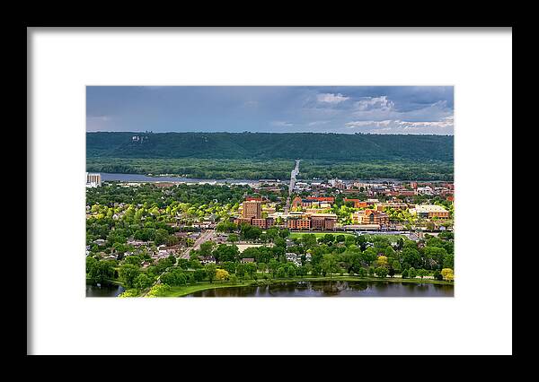  Garvin Framed Print featuring the photograph Winona Aerial #1 by Al Mueller