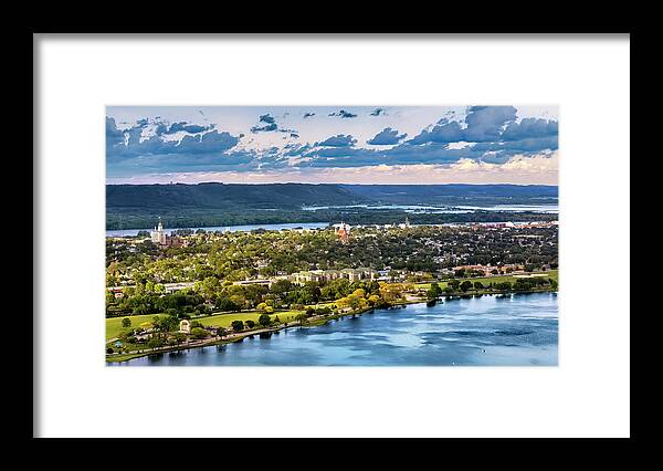 Winona Framed Print featuring the photograph Winona Aerial #3 by Al Mueller