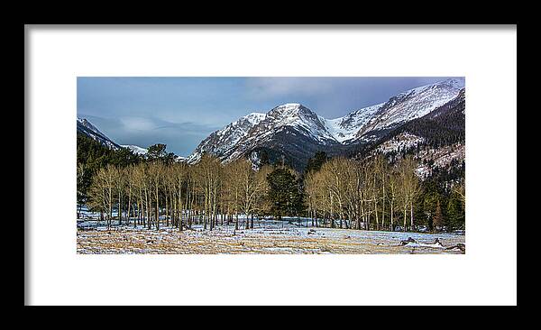 Rocky Mountain National Park Framed Print featuring the photograph Winter Aspens by Douglas Wielfaert