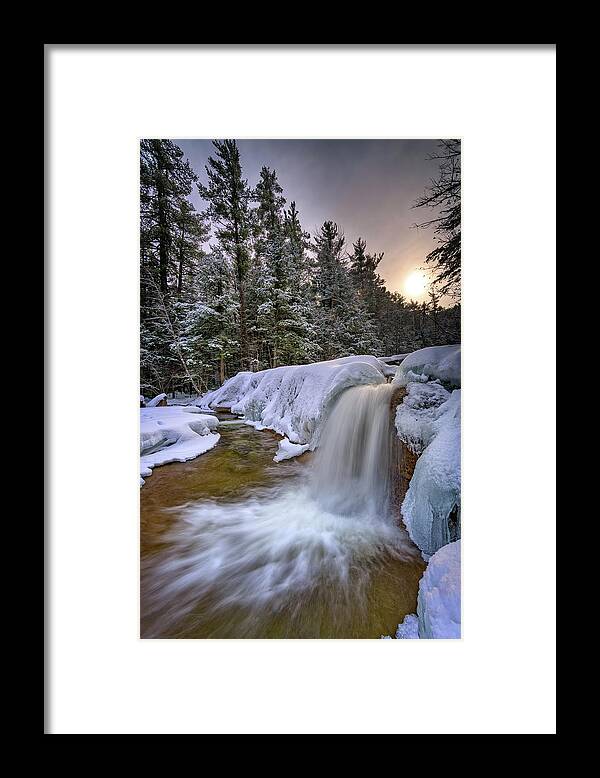 New Hampshire Framed Print featuring the photograph Winter at Diana's Baths by Rick Berk